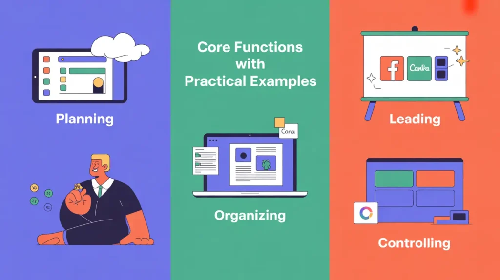 Core Functions of Management with Examples